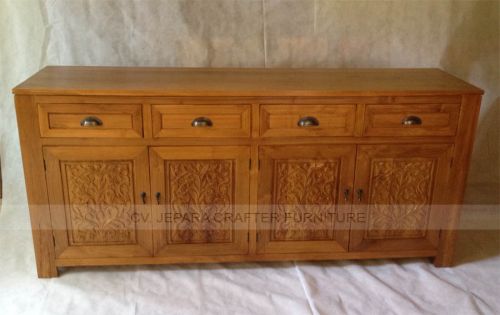 Sideboard Buffet 4 Carving Doors 4 Drawers Teak